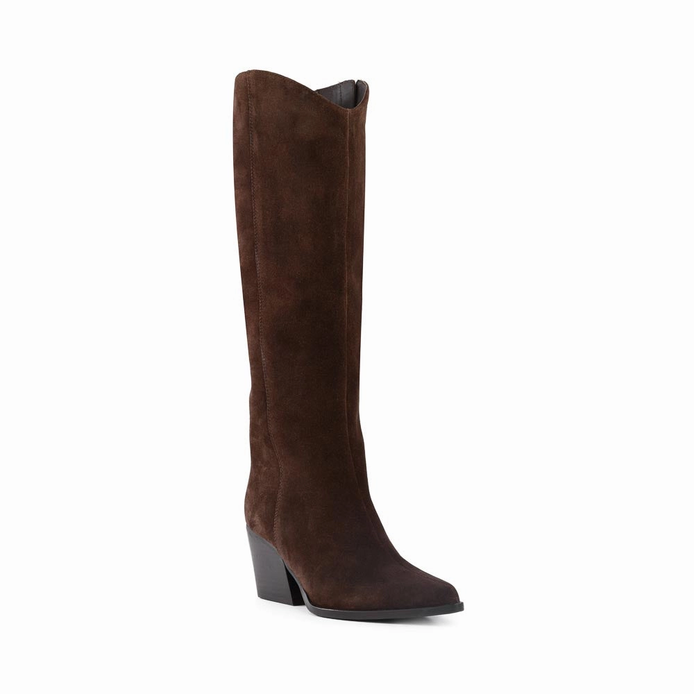 Seychelles Begging You Tall Boot in Dark Brown Durable Shell Outdoor Trek Tread Pattern