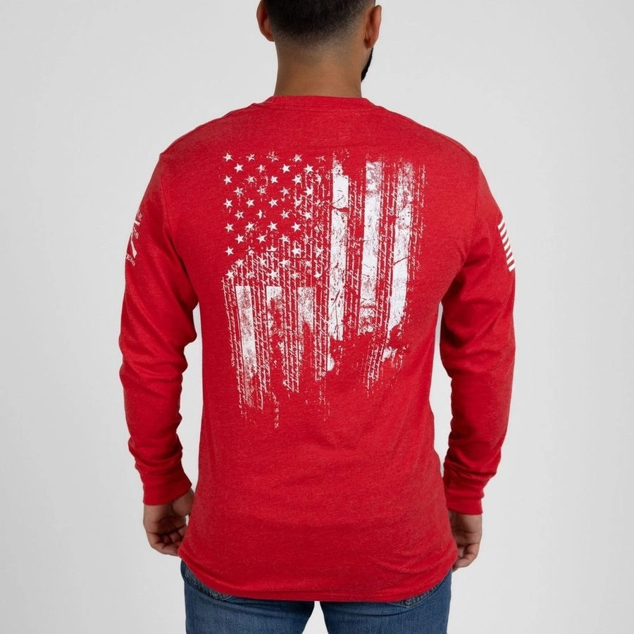 Wallpaper 1776 Flag Long Sleeve - Red