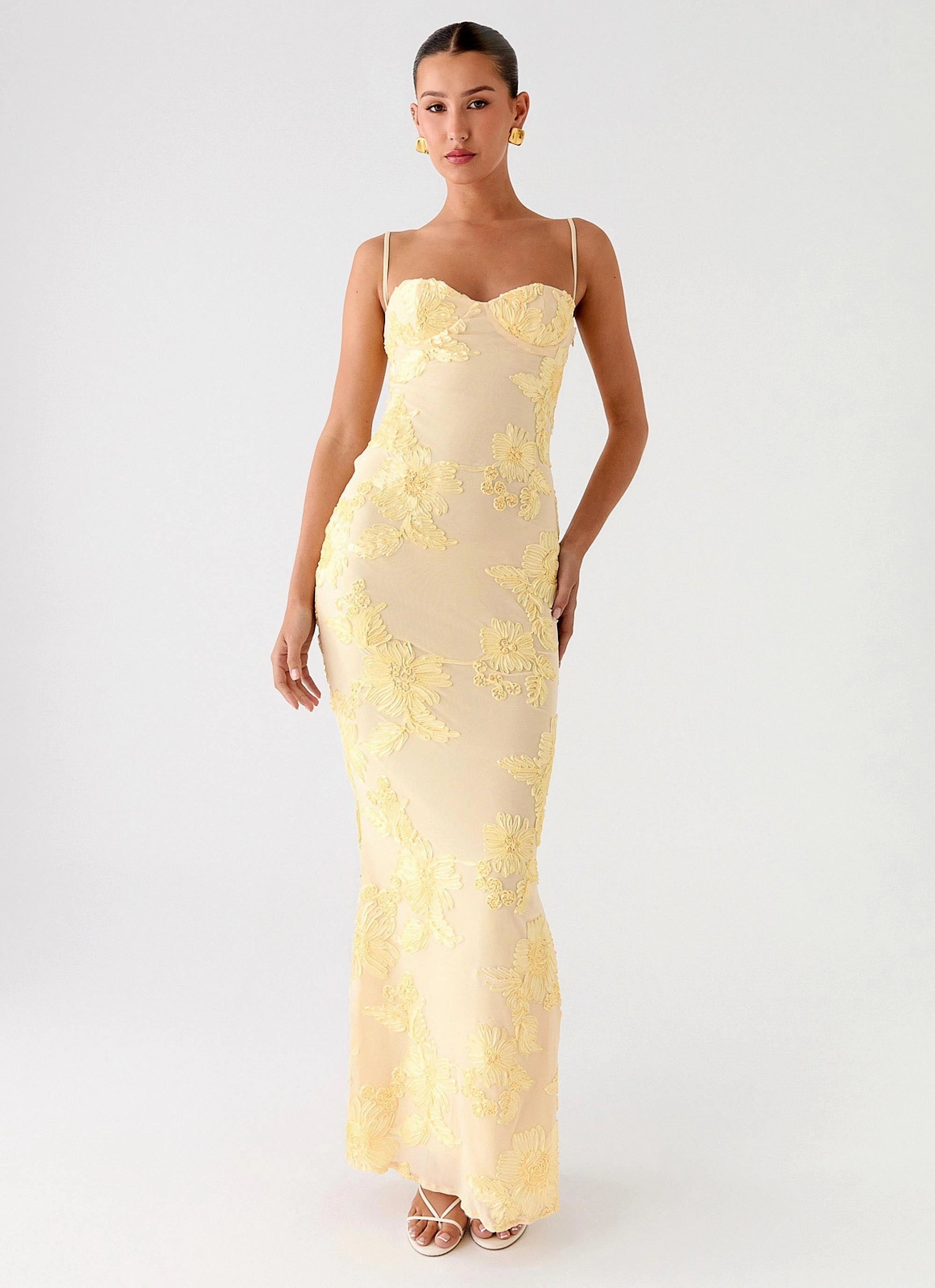 Sleek And Stylish Sleek Volume That Girl Maxi Dress - Lemon