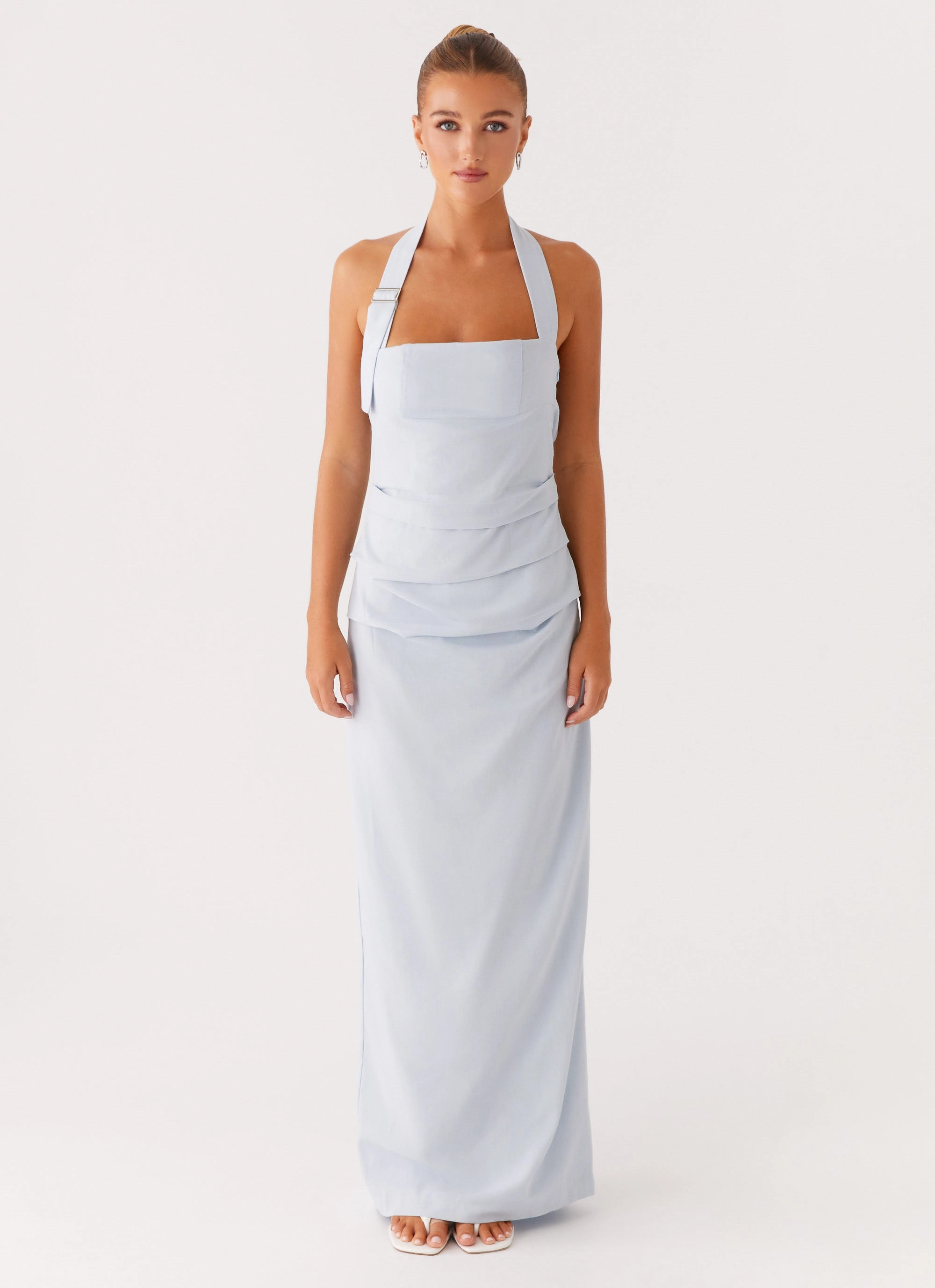 Bold Touches Timeless Fashion Rumour Has it Maxi Dress - Blue