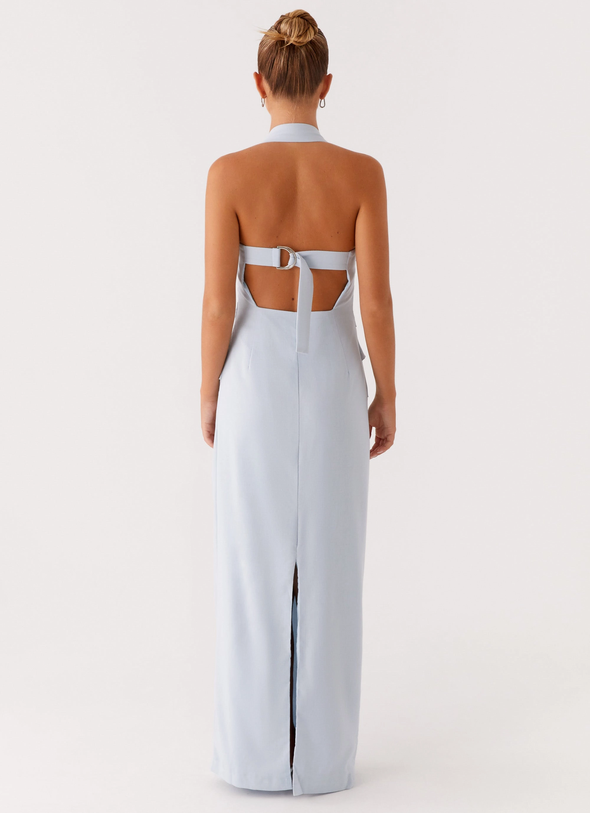 Side-Zip Rumour Has it Maxi Dress - Blue
