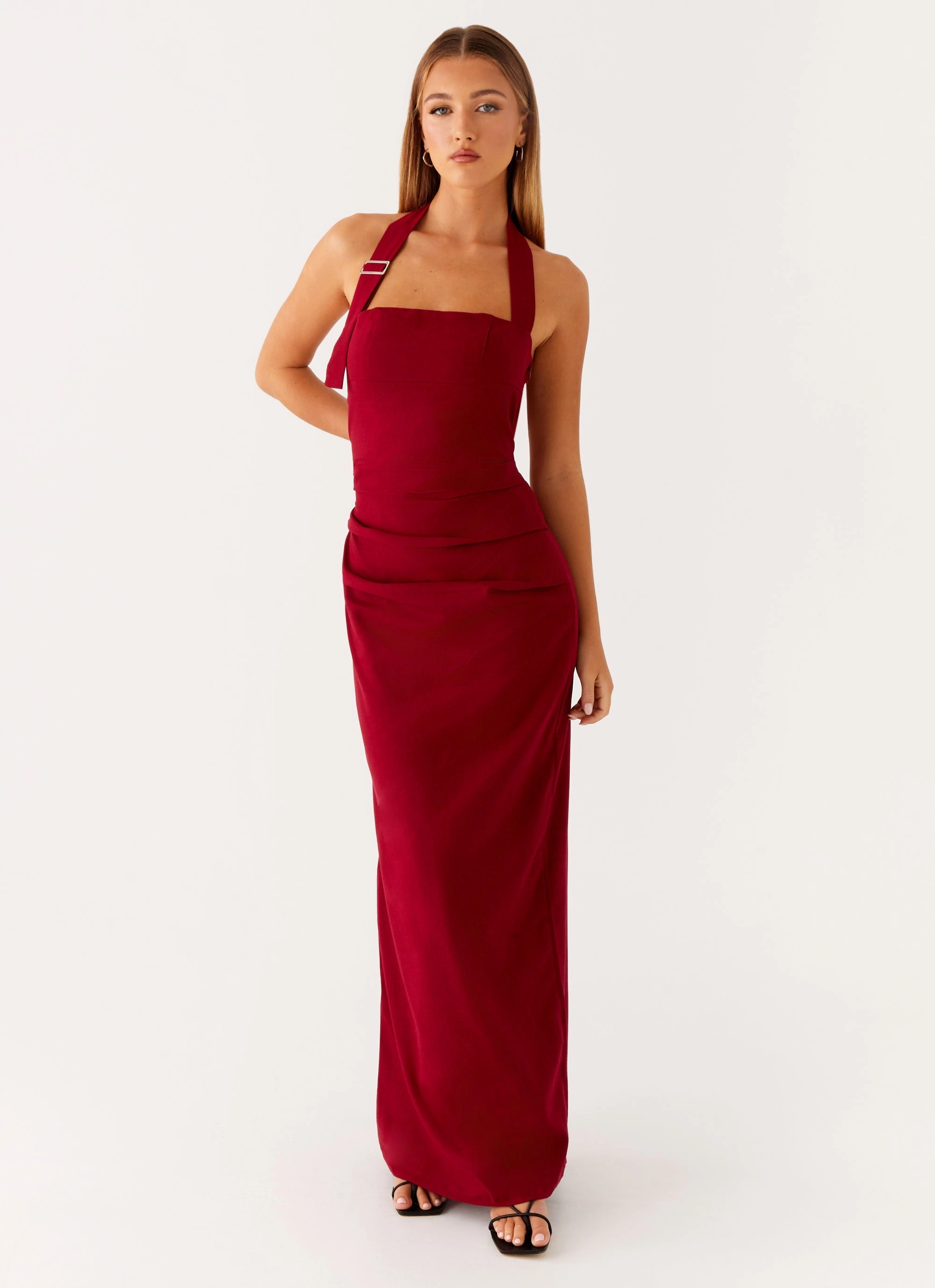 Vibrant pattern Semi Formal Rumour Has it Maxi Dress - Red