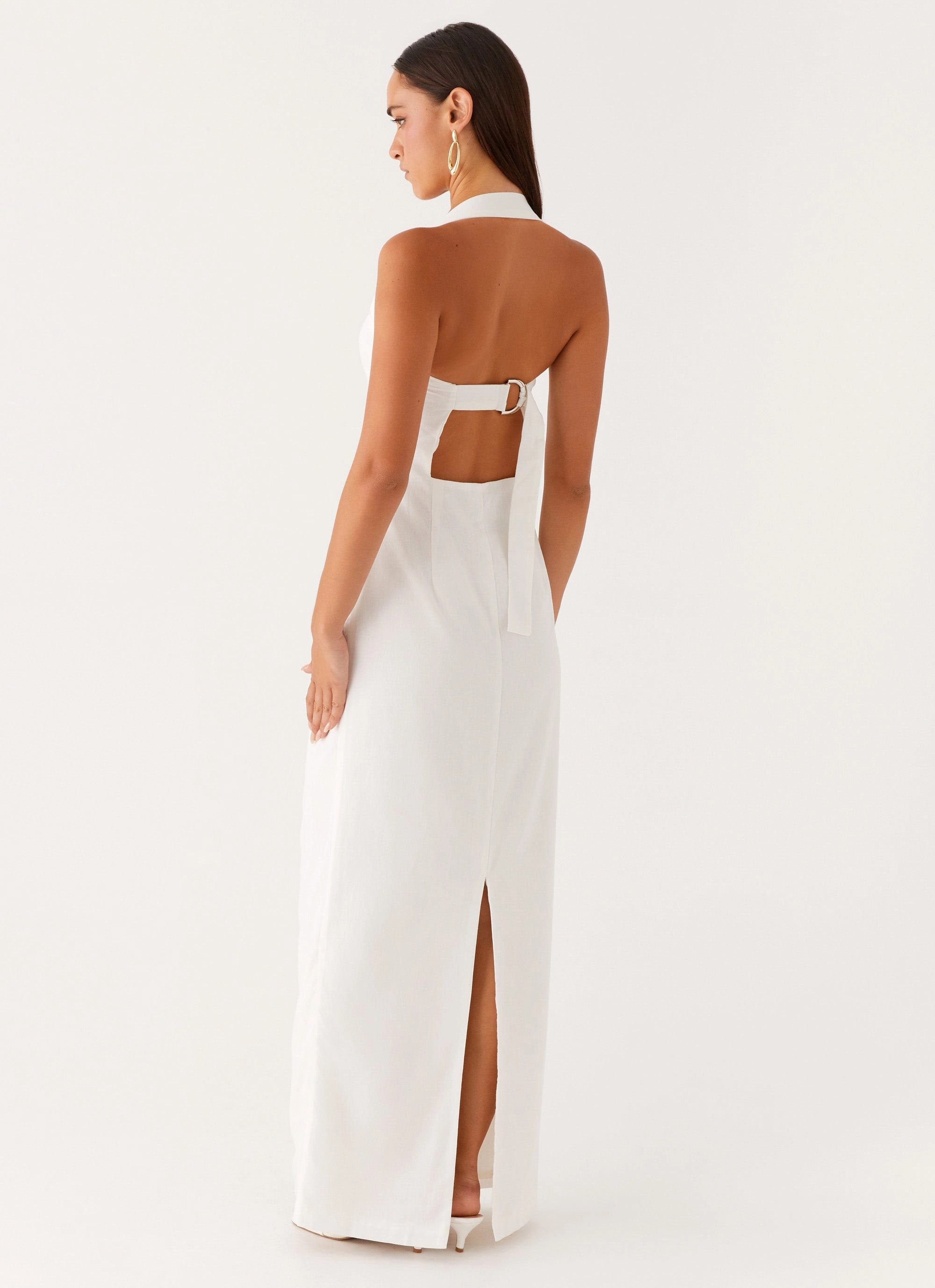 Flattering Shape Look Urban Ready Rumour Has it Maxi Dress - White