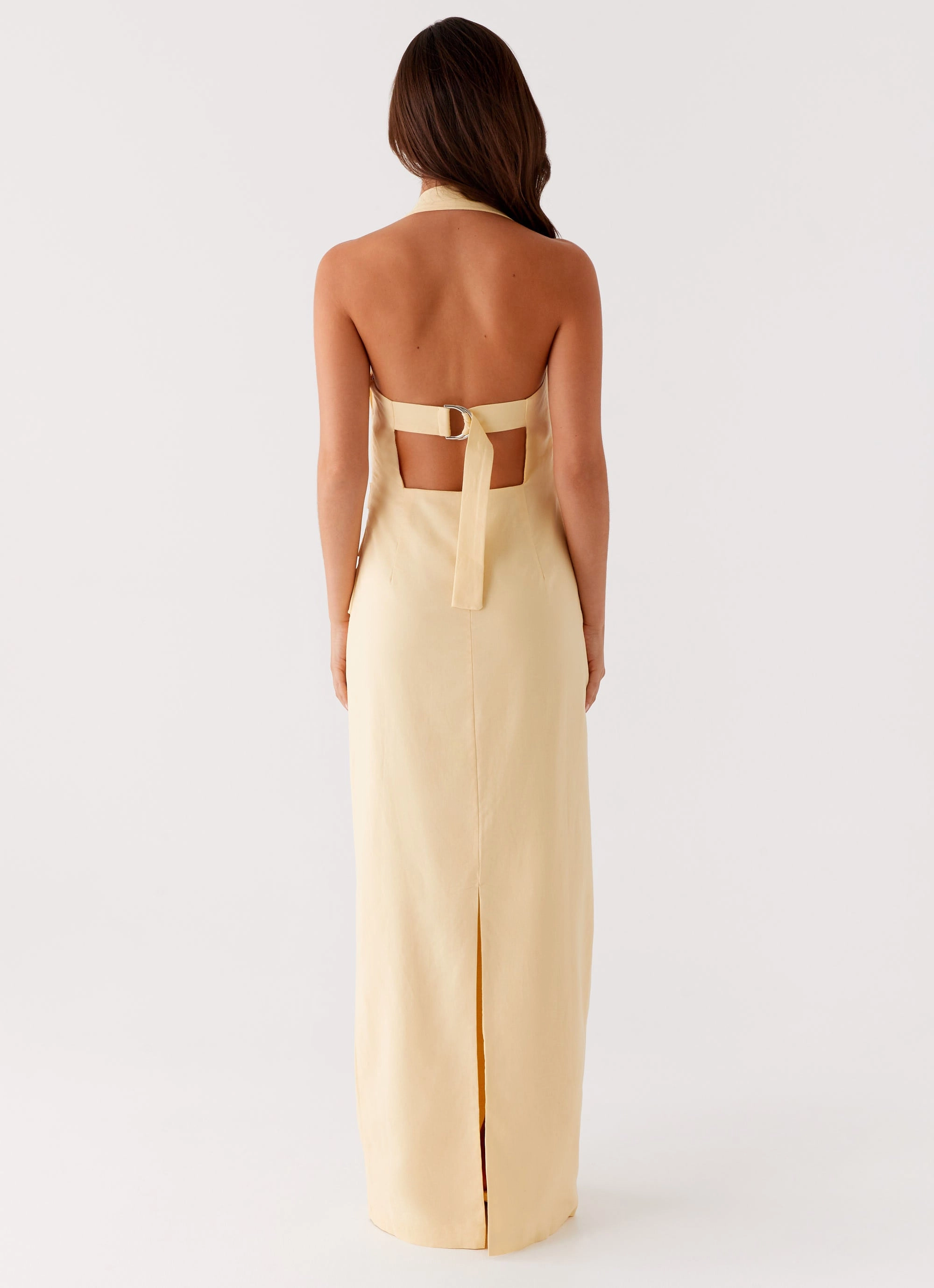Square Neck Shade Glow Rumour Has it Maxi Dress - Yellow