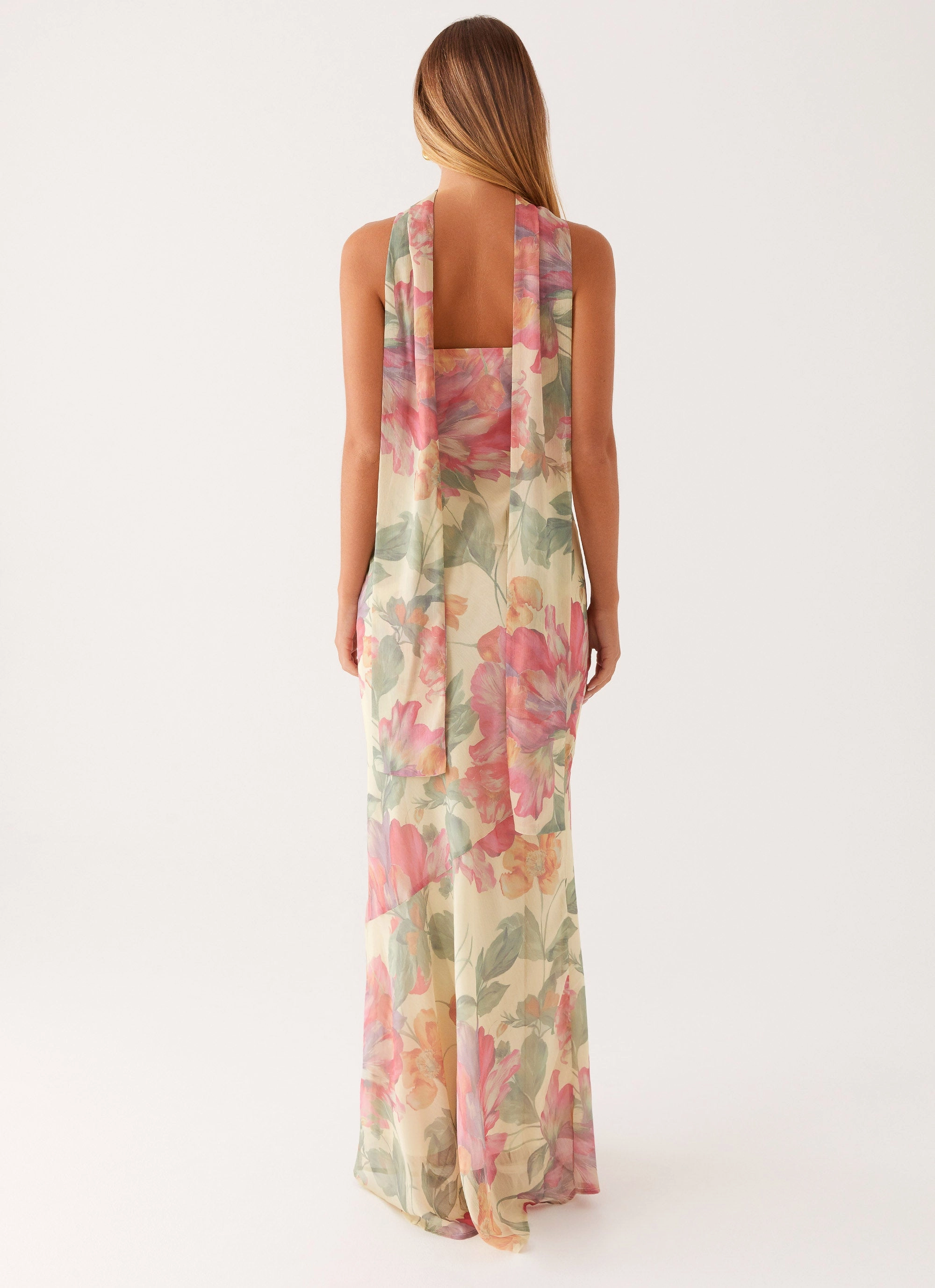 Under The Pagoda Maxi Dress - Yellow Peony Sharp Detail Charming Comfort