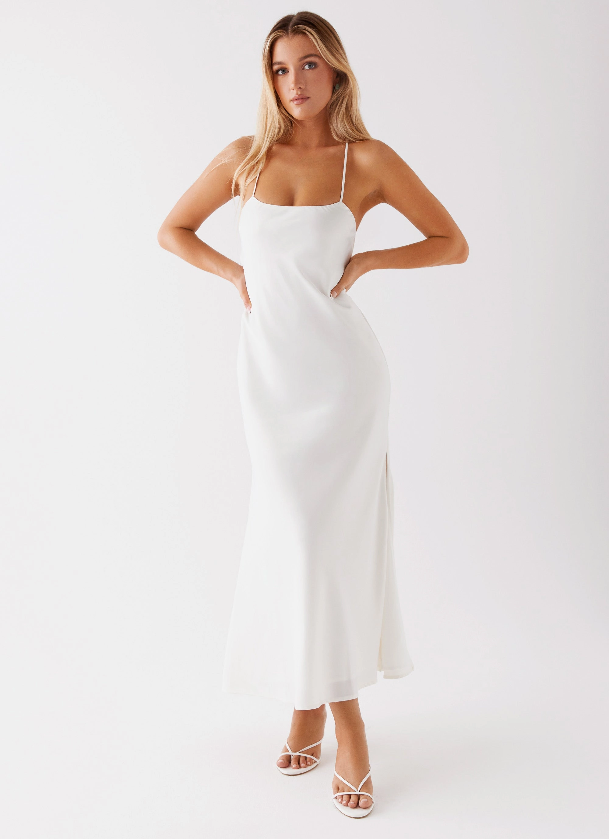 Runway Royalty Maxi Dress - White Effortless Touch