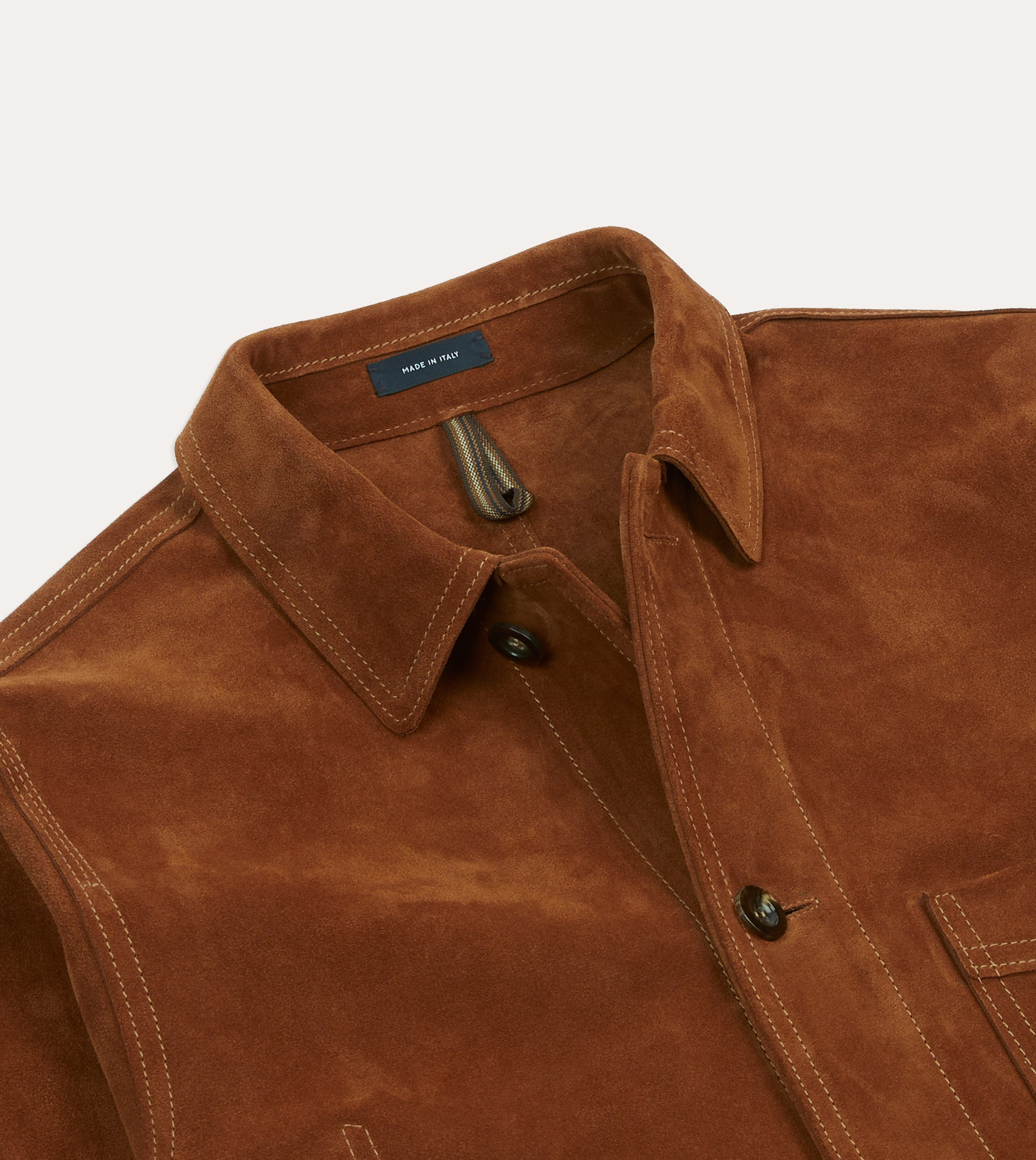 Innovate Rust Heavyweight Suede Five-Pocket Chore Jacket