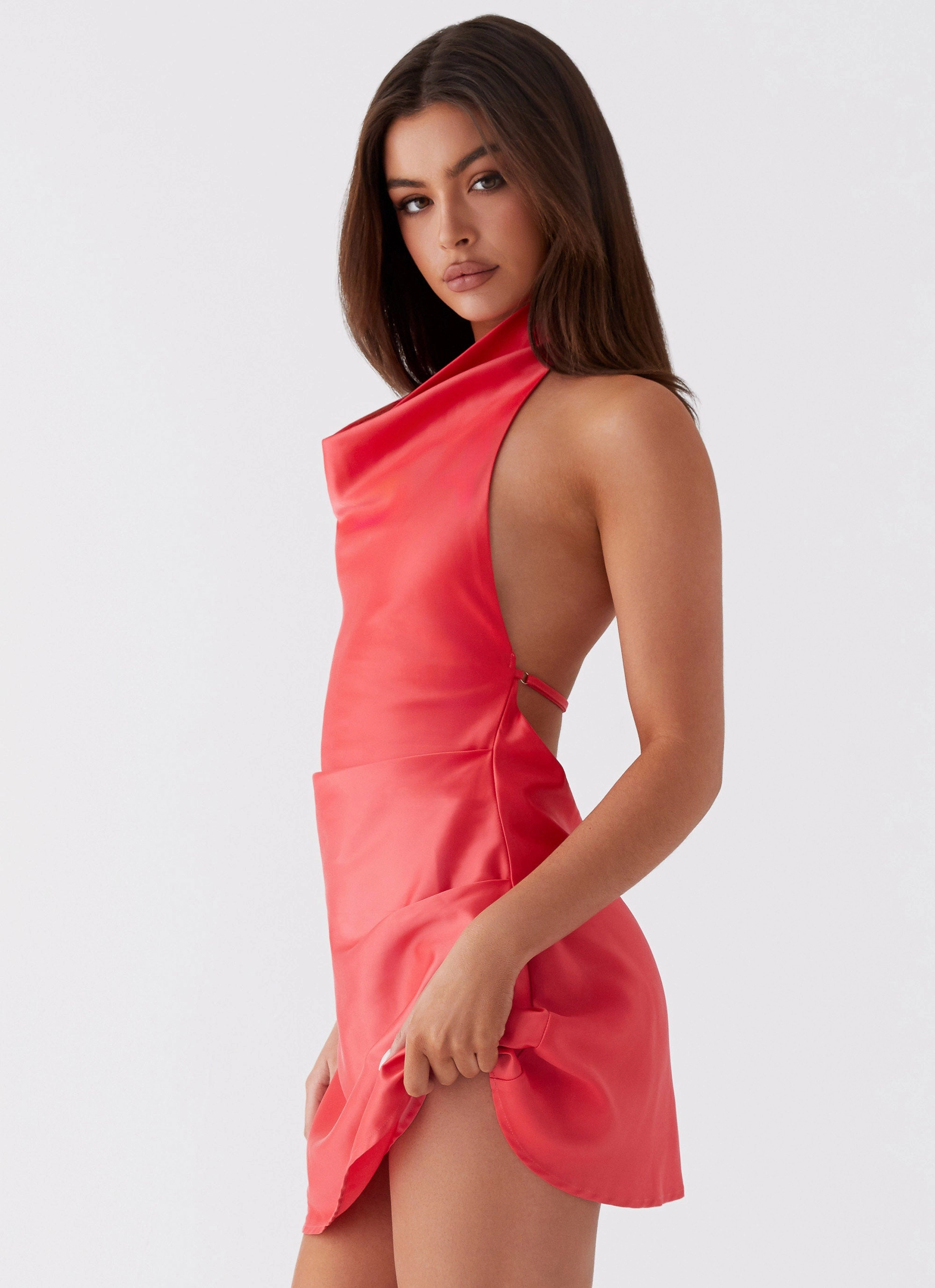 Sabina Mini Dress - Red Flattering and Chic