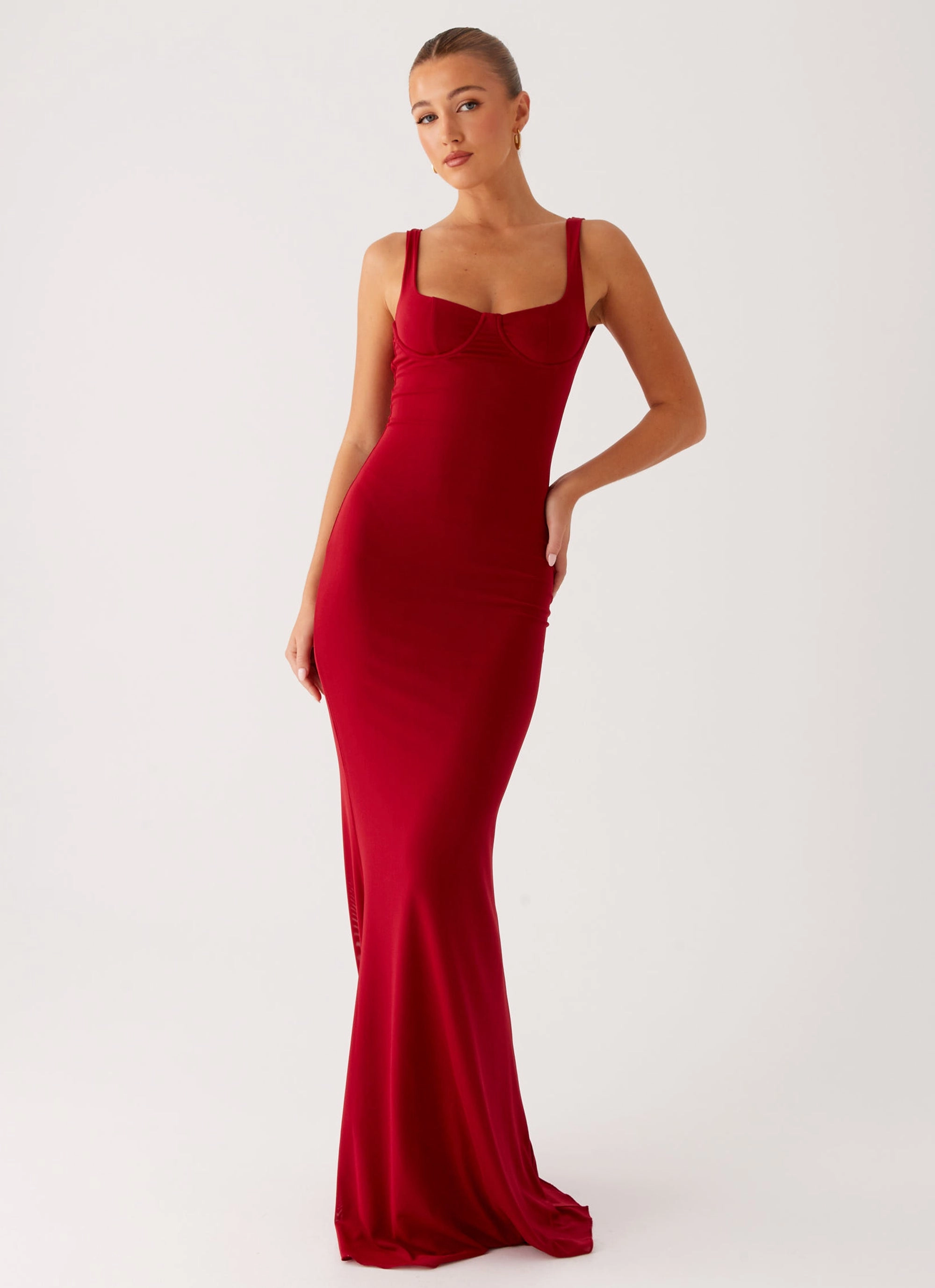 Safiya Maxi Dress - Maroon Sunny Lace Sleeveless