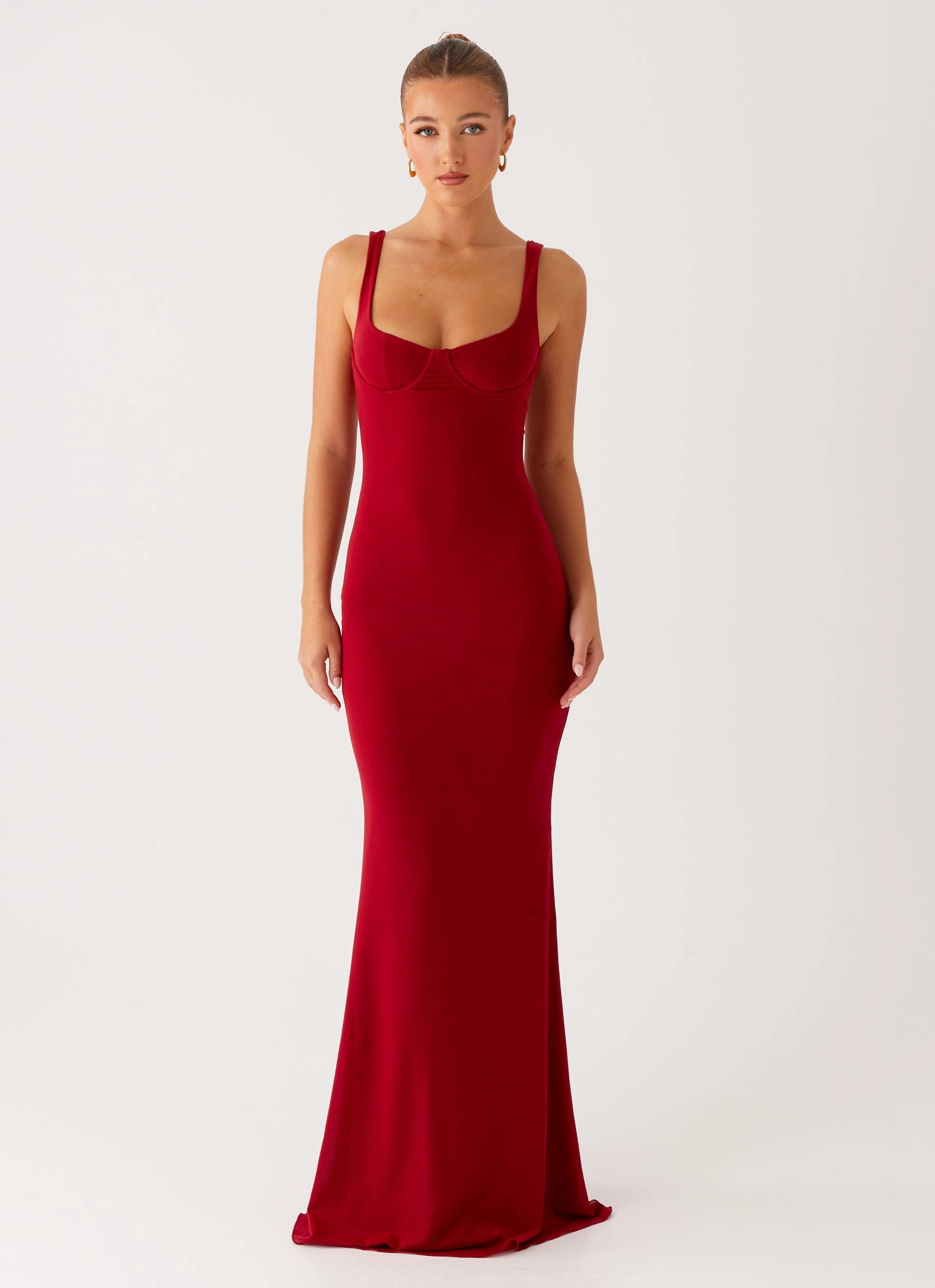Safiya Maxi Dress - Maroon FoldablePackaging