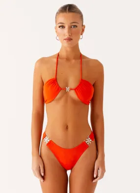 Saint Lucia Bikini Bottom - Orange Rich-Color