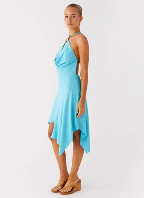 Salt Kiss Midi Dress - Turquoise summer breeze Relaxed Vibe