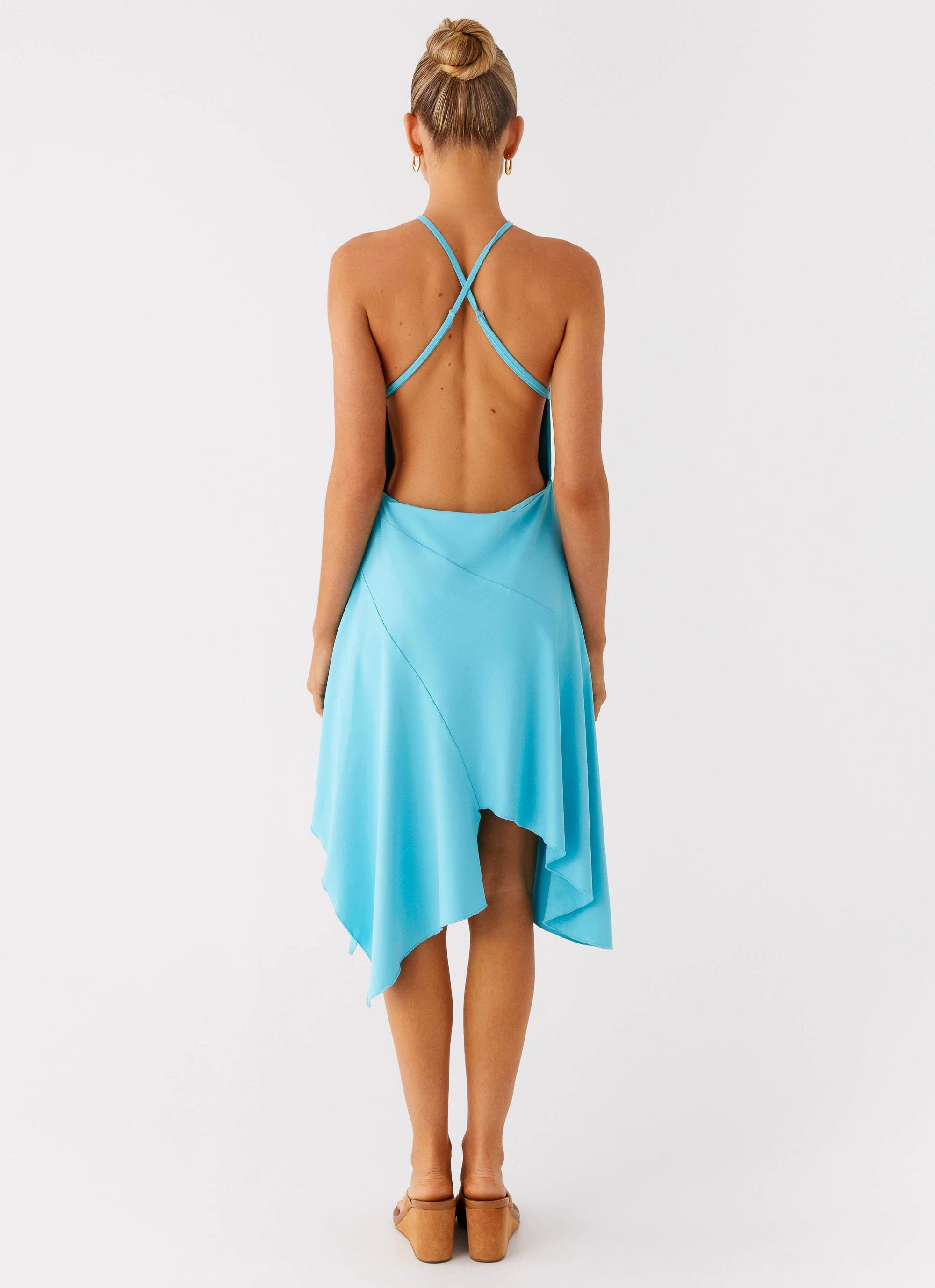 Salt Kiss Midi Dress - Turquoise Non-Pilling Comfort and Elegance
