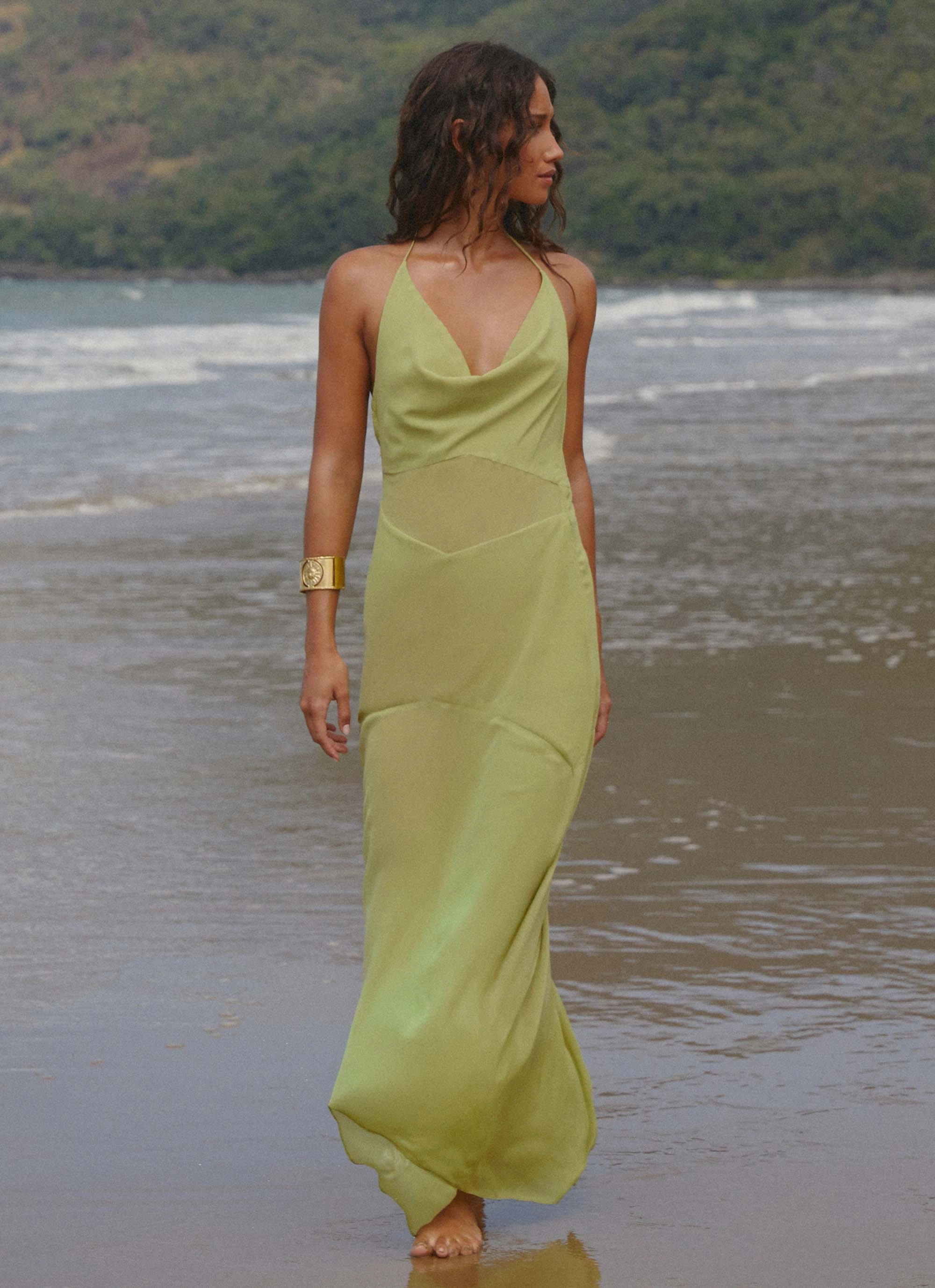 Bold Design Stylish Design Samoa Maxi Dress - Lime