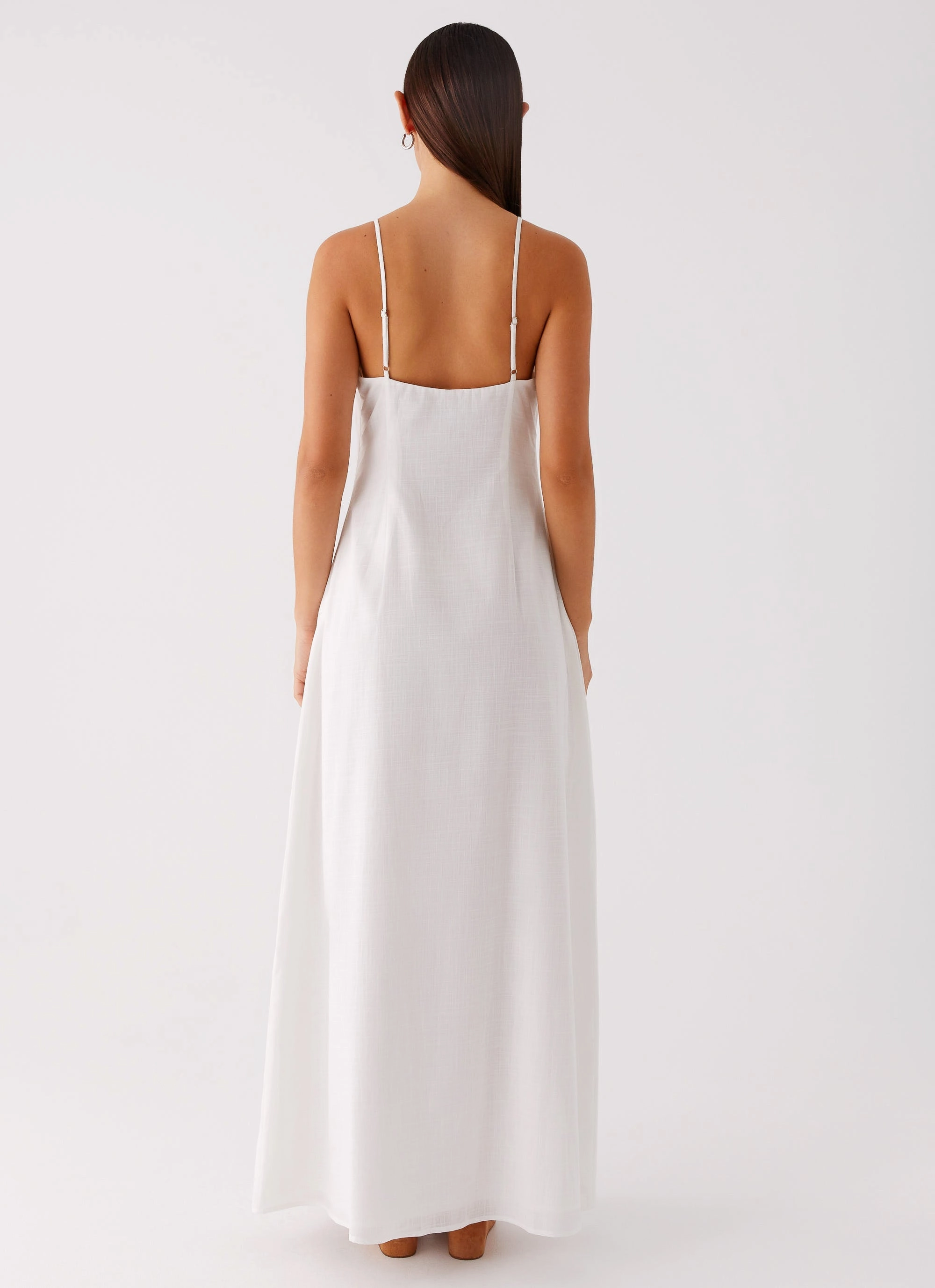 Madeleine Scoop Neck Maxi Dress - Off White Relax Flex Street Flex