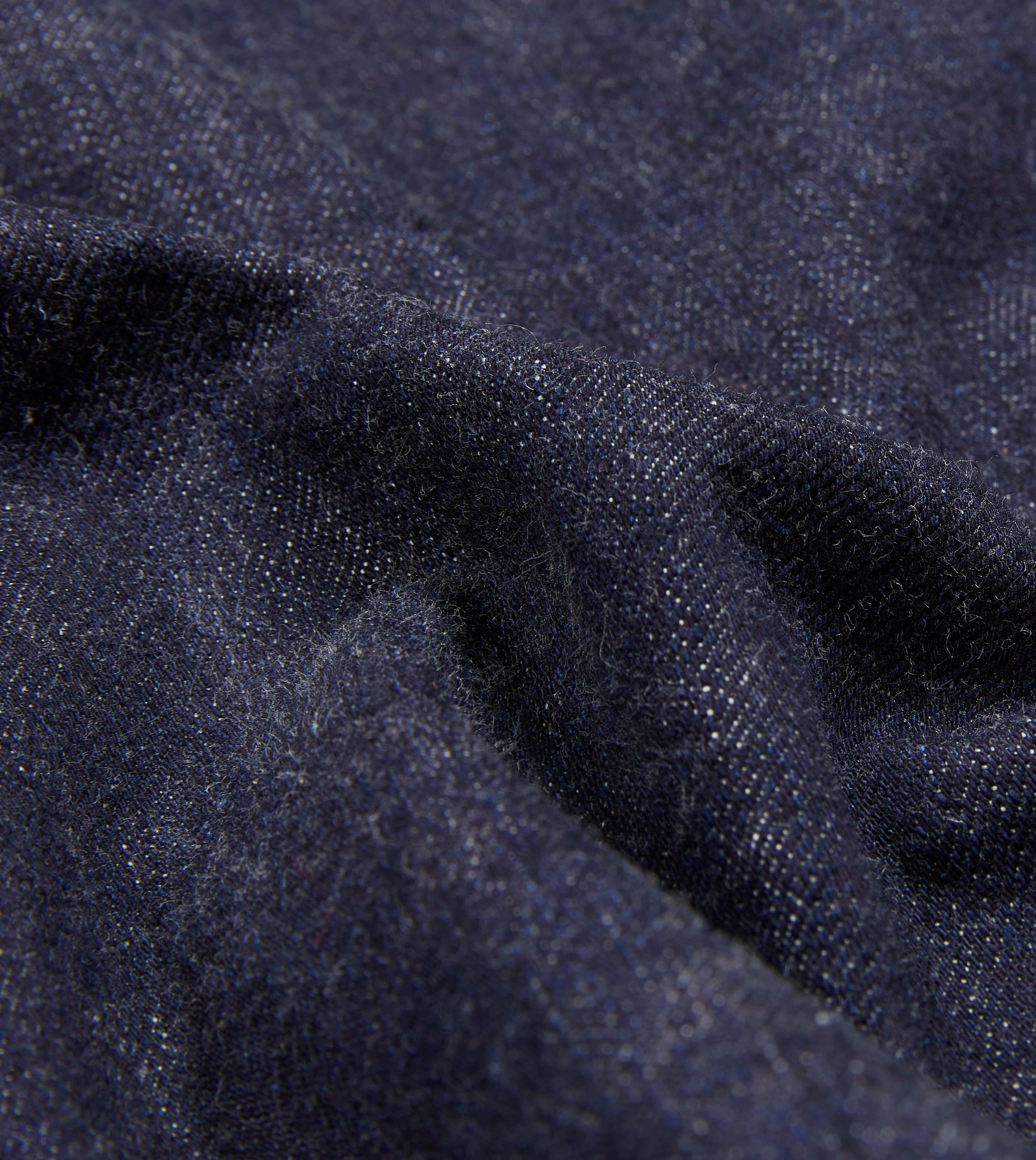 Indigo Rinse Denim Five-Pocket Chore Jacket NoiseReduced Closure System