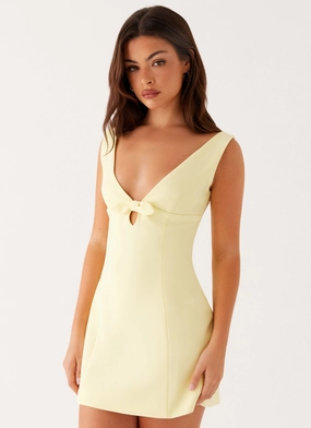 Chic Tone Caitlin Mini Dress - Yellow