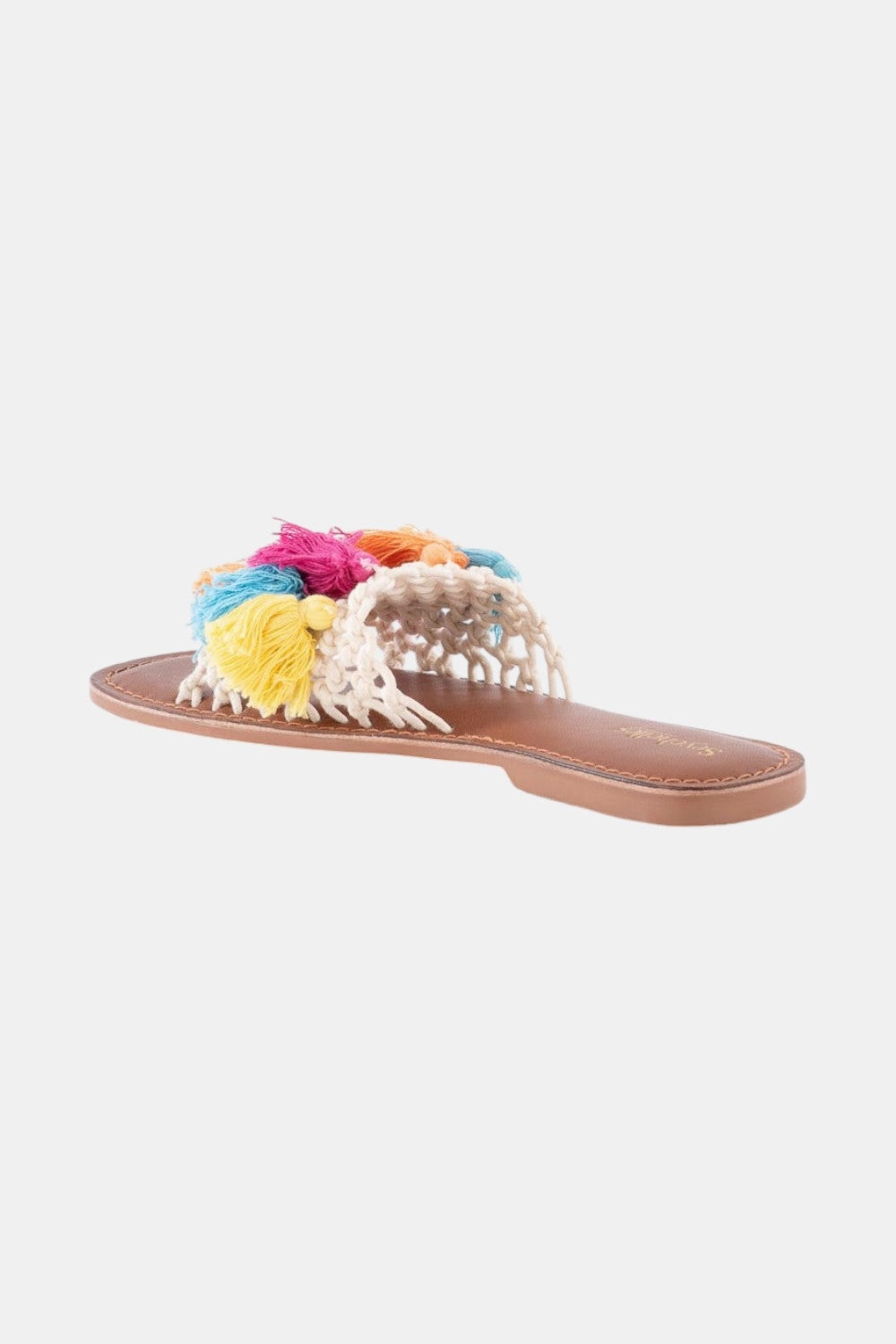 Seychelles Camellia Macrame Tassel Sandals in Rainbow Smooth Soles