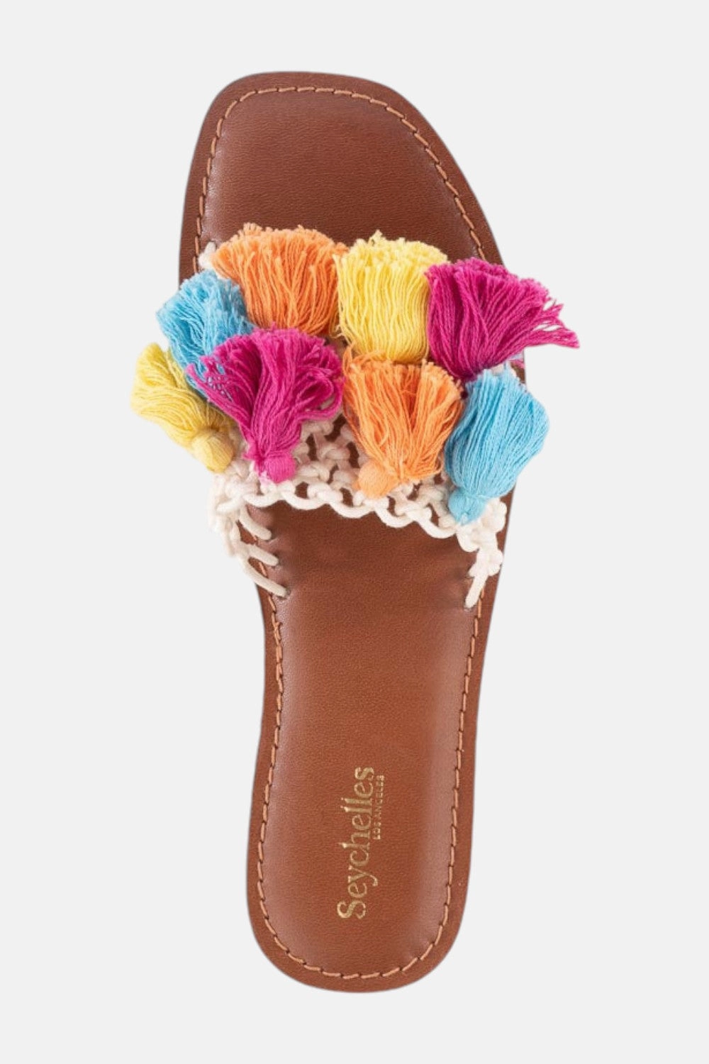 Seychelles Camellia Macrame Tassel Sandals in Rainbow Light Travel