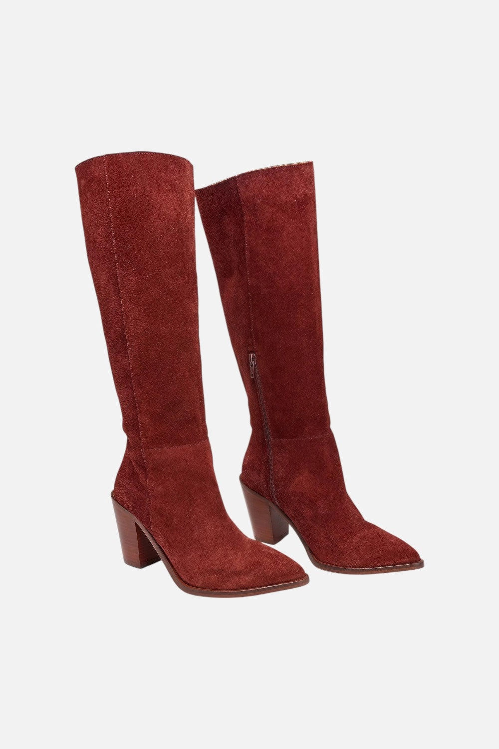 Intentionally Blank Debbie Boot in Mahogany Suede Easy Wear