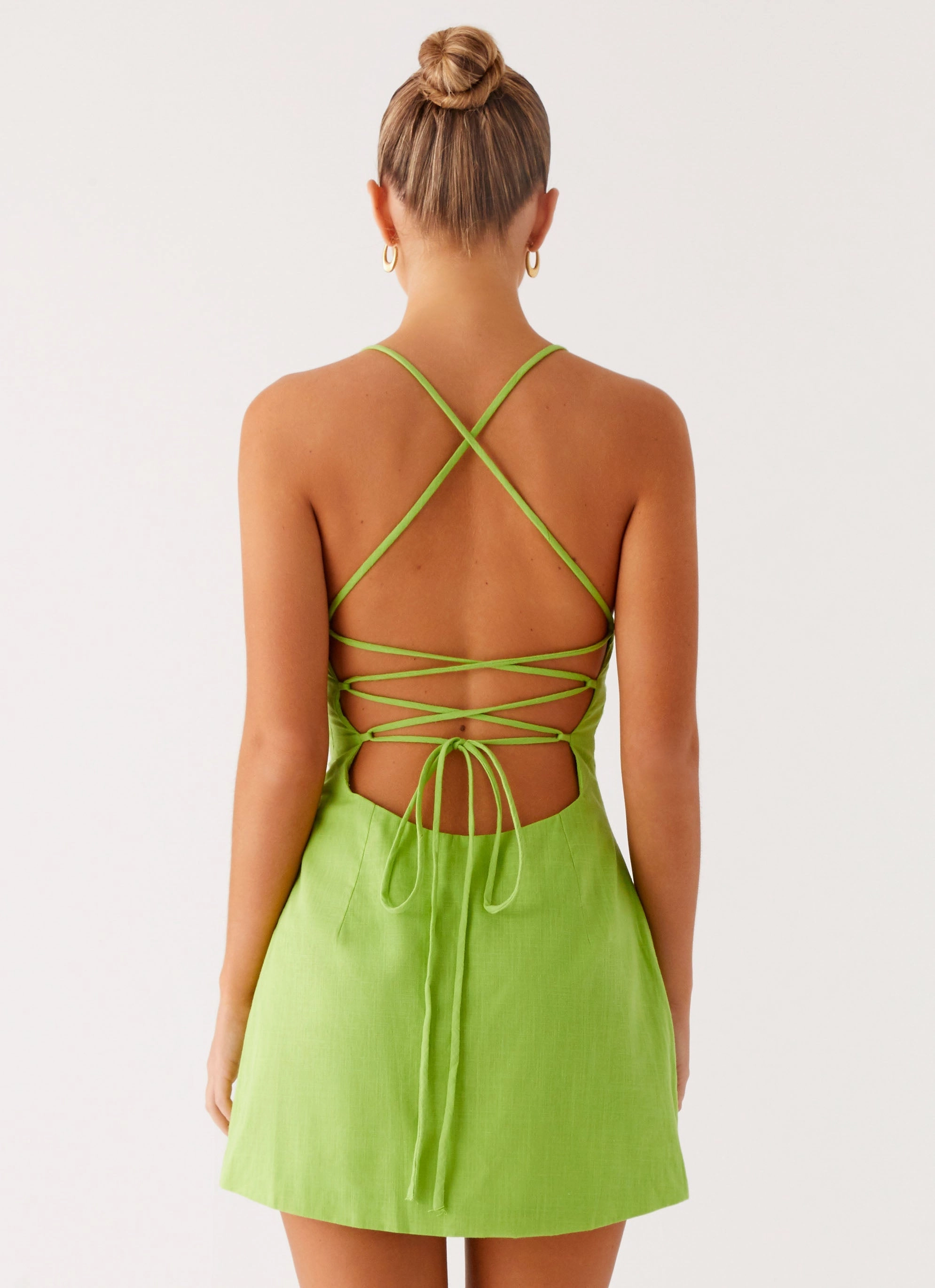 Seaside Escape Mini Dress - Lime Saturated Hue