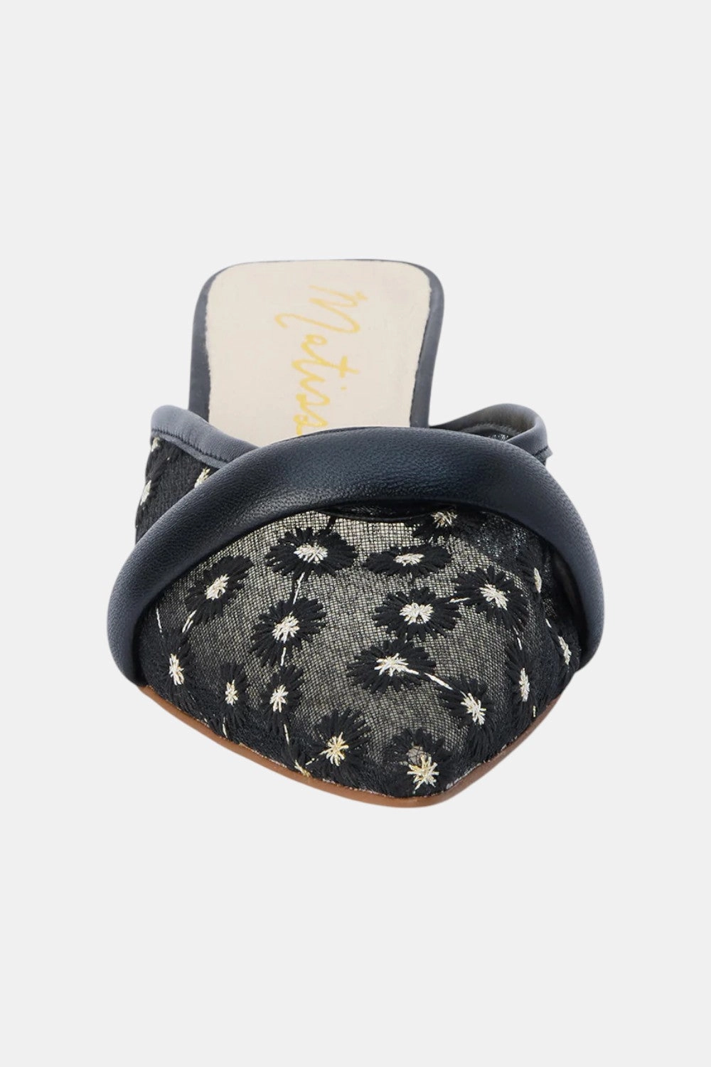 Matisse Kellan Heeled Mule in Black Calm Style Decorative High Heels