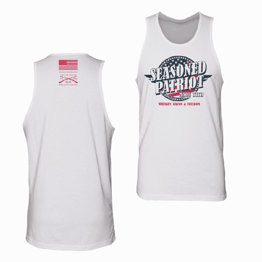 Seasoned Patriot Tank - White short term projects