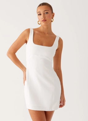 Texture Soft Spring Style Sedona Mini Dress - White