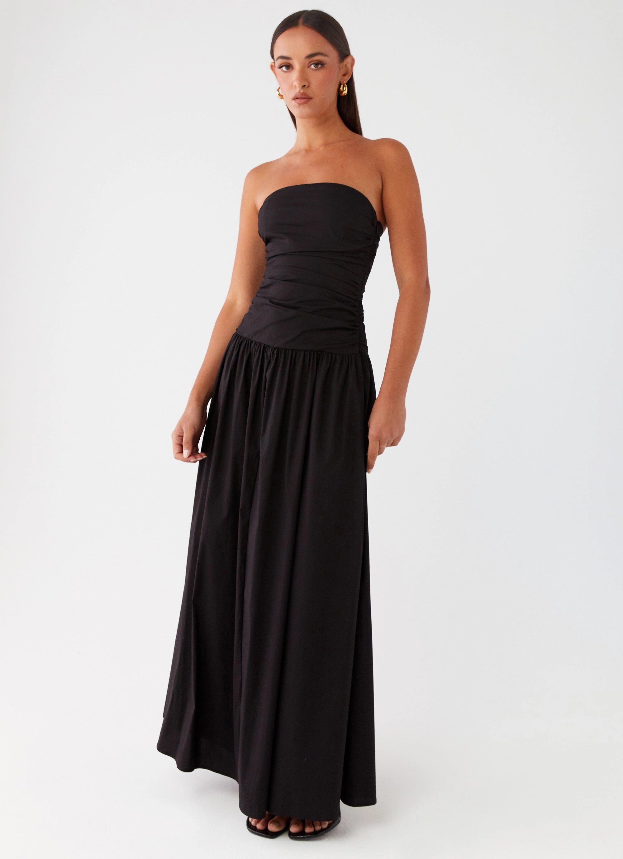 Carmel Maxi Dress - Black Bold Touches Sleek Movement