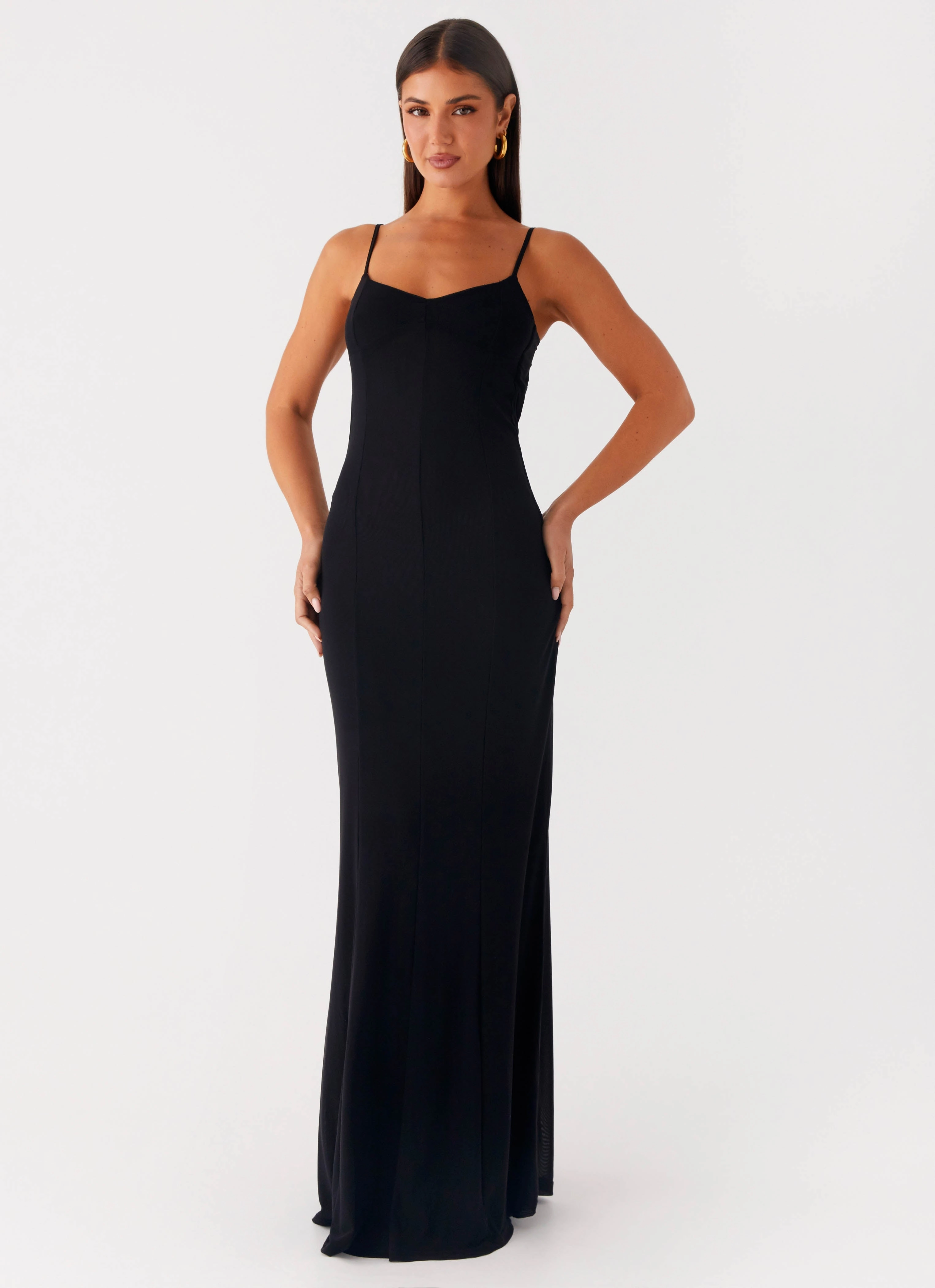 Clean Aesthetic Serene Escape Maxi Dress - Black