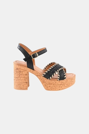 Heel counter Seychelles Bravo Sandal in Black/Natural