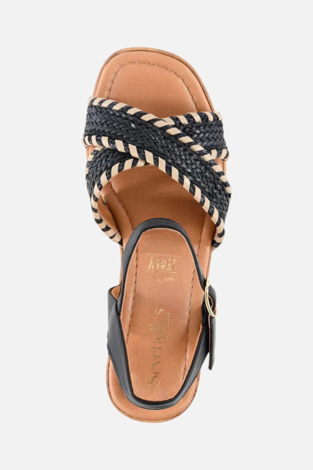 Seychelles Bravo Sandal in Black/Natural Stylish Features
