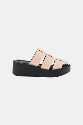Effortless Step Seychelles High Standard Platform Mule in Off White