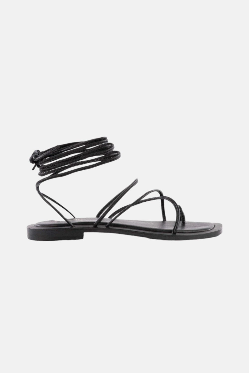 Seychelles Lilac Tie-Up Sandal in Black Leather Non   Skid Perfect For Pools