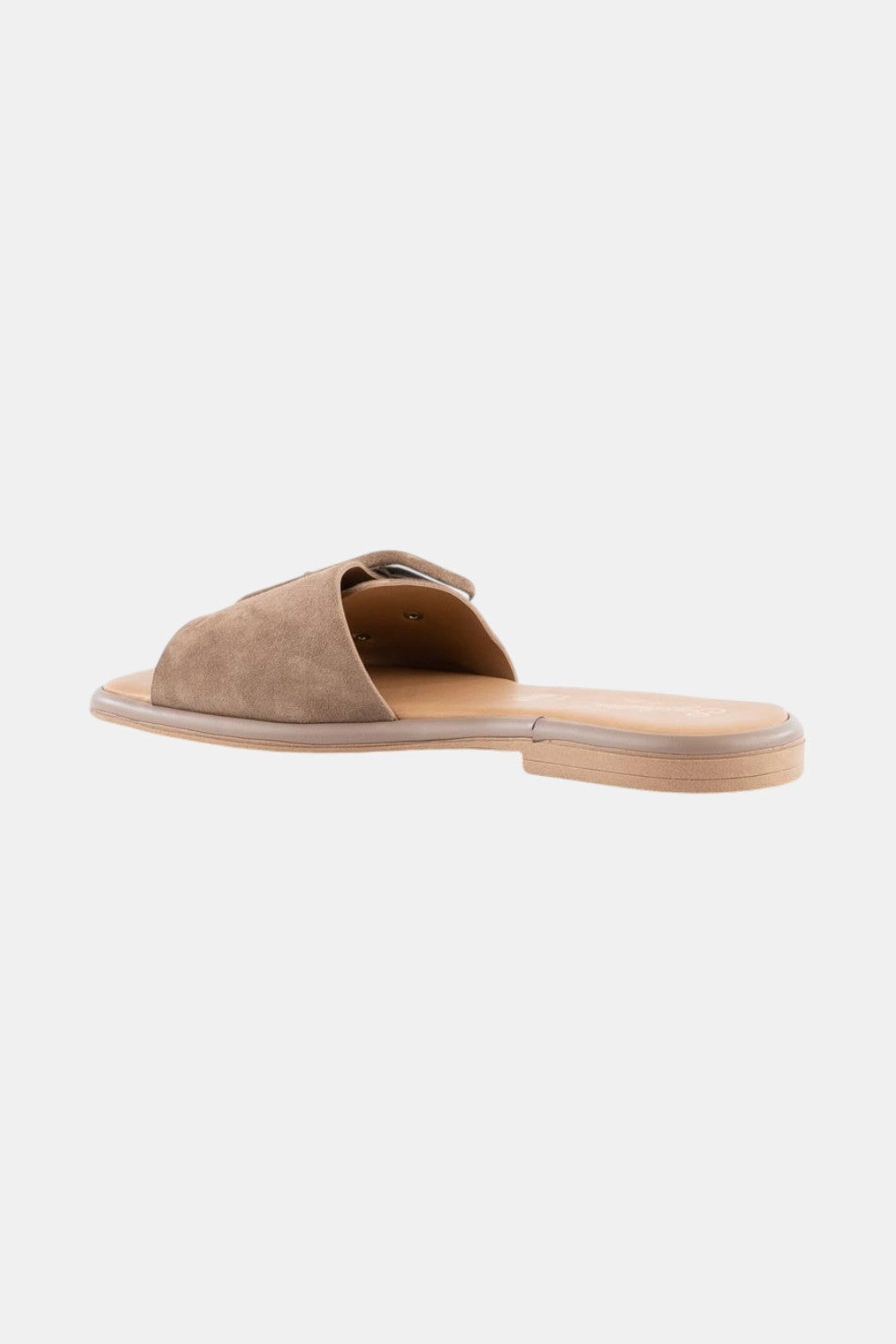 Seychelles Manhattan Suede Slide in Taupe Comfort Ankle Support