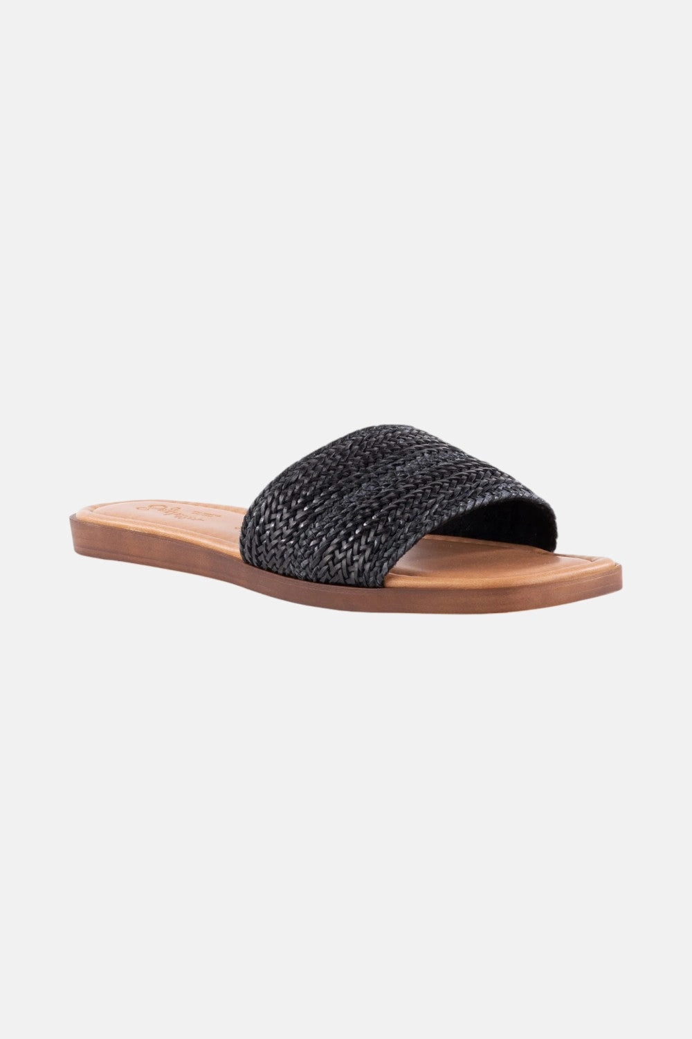 Chill Relaxation Fit Seychelles Palms Perfection Woven Sandals in Black