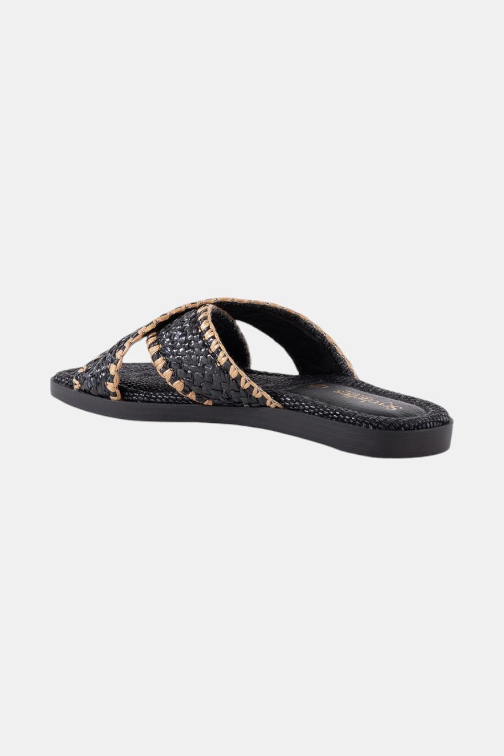 Seychelles Pomelo Raffia Sandal in Black Anti   Static
