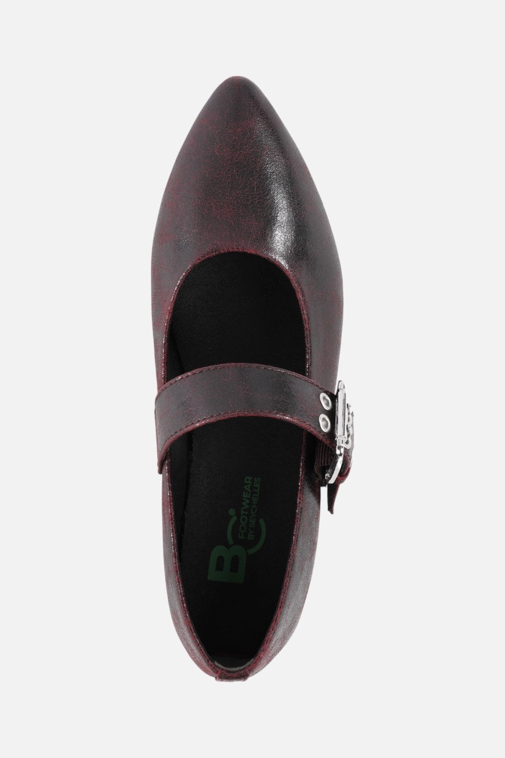 Seychelles Spinning Around Flat in Dark Red Crackle Class Step Chic Flats