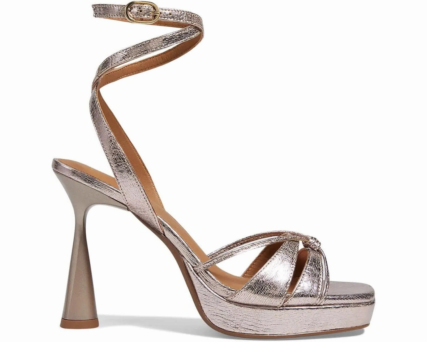 Strappy Design Seychelles Sweet Nothings Heels in Morganite Metallic
