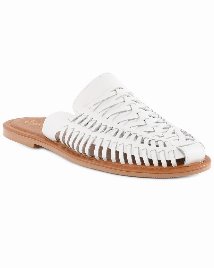 Seychelles Woven Leather Mule Canvas Material synthetic material