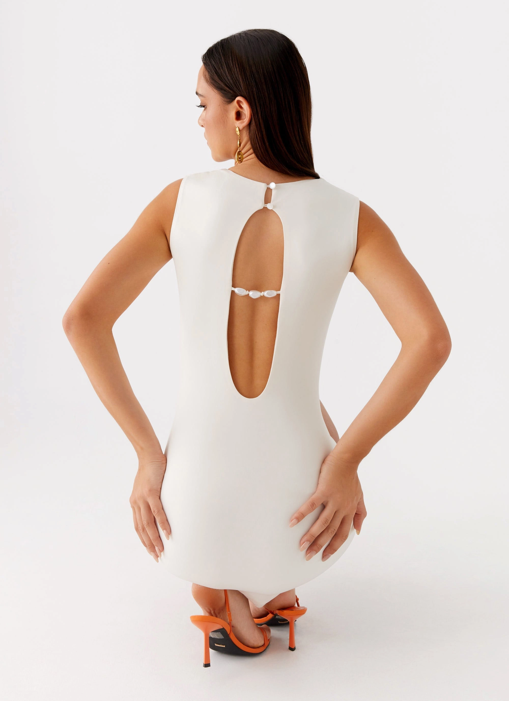 Shine Skin Shai Pearl Mini Dress - Ivory