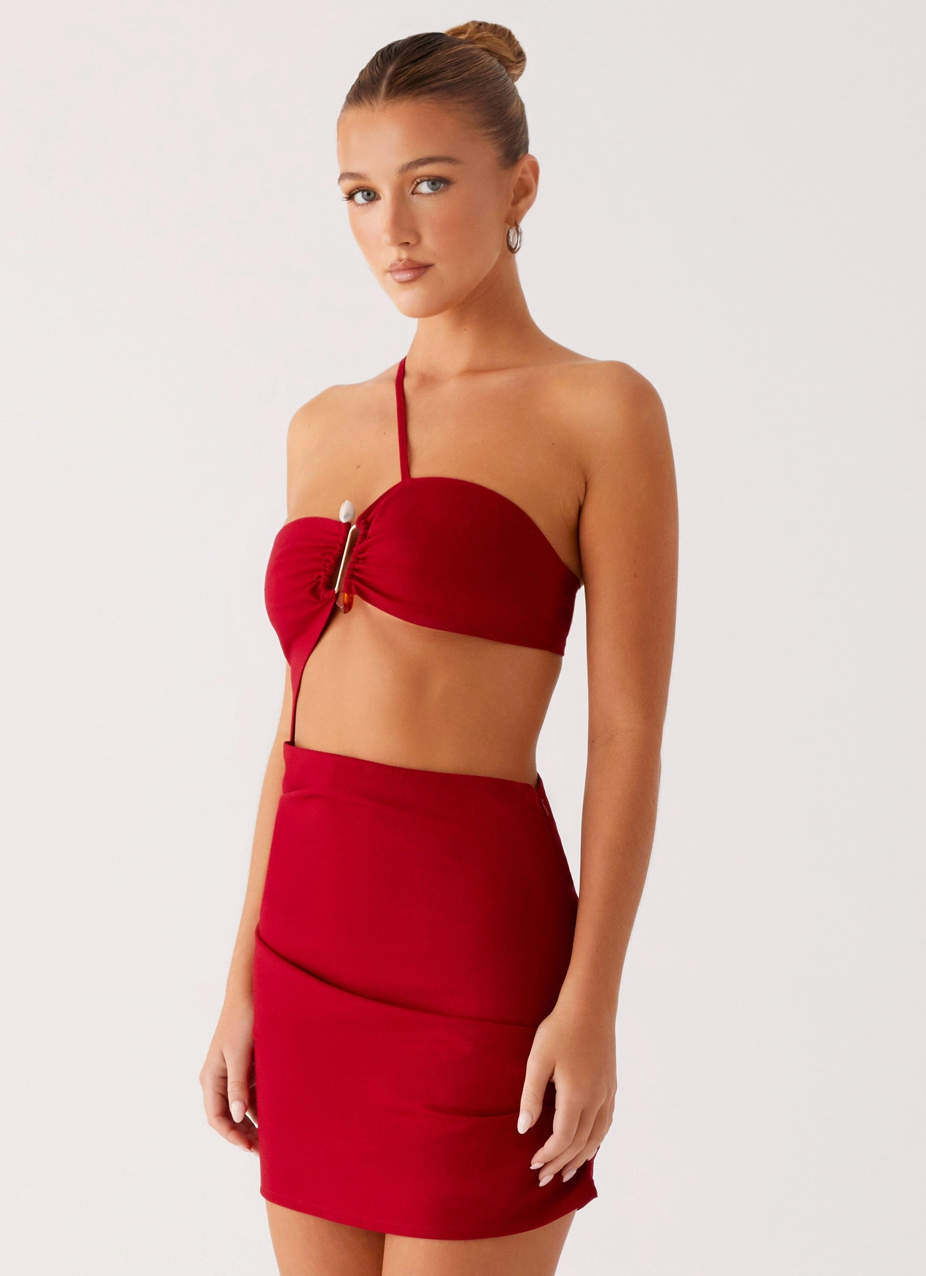 Versatile Look Gossip Mini Dress - Red