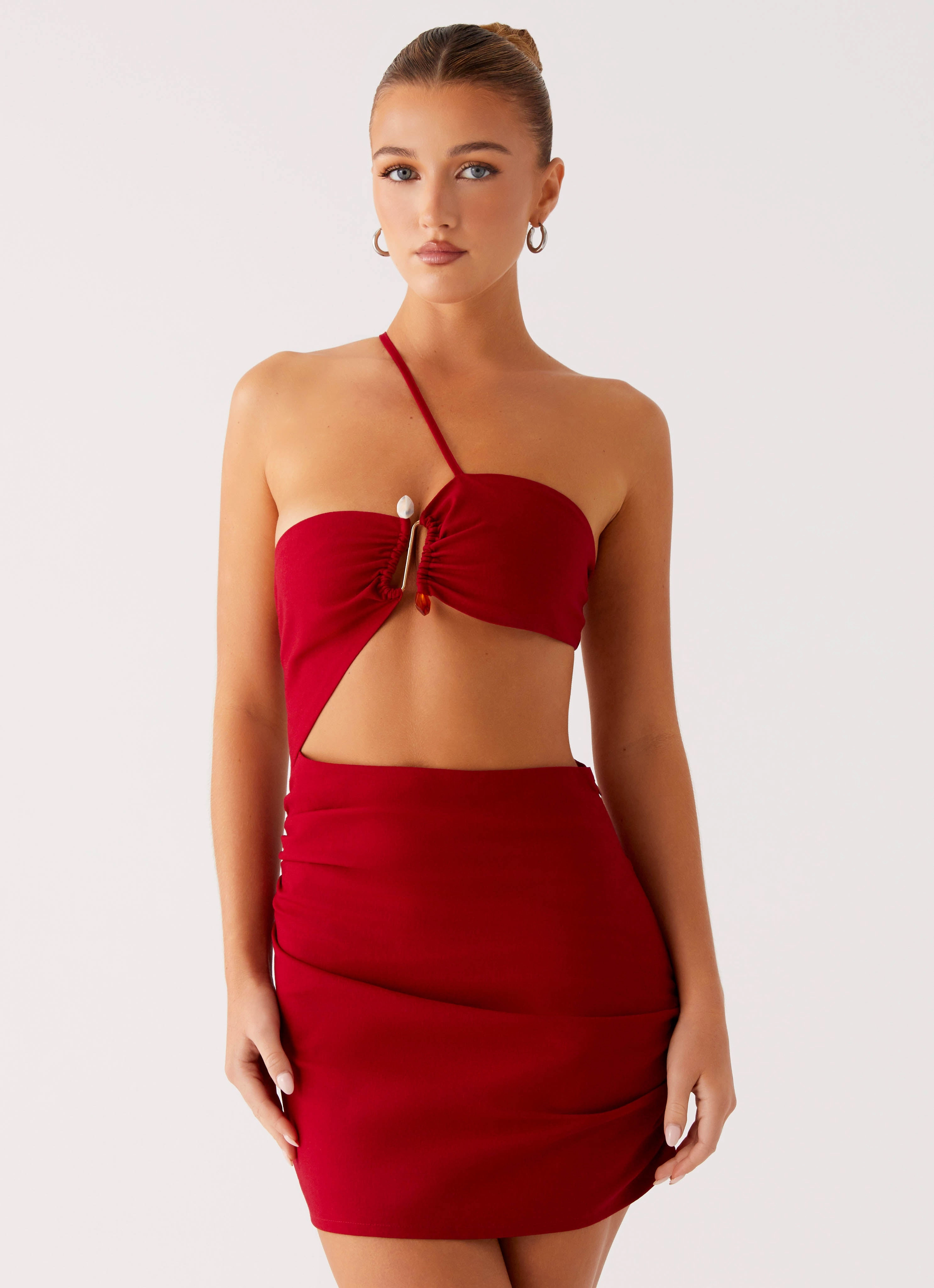 Gossip Mini Dress - Red Body Ease