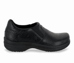 Women's Bind Health Care Professional Shoe - Medium Width In Black Embossed Ankle Support Instant Step
