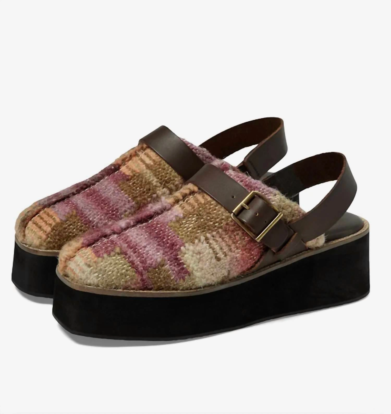 Pressure Relief Footbed Astrid Platform Mule In Multi