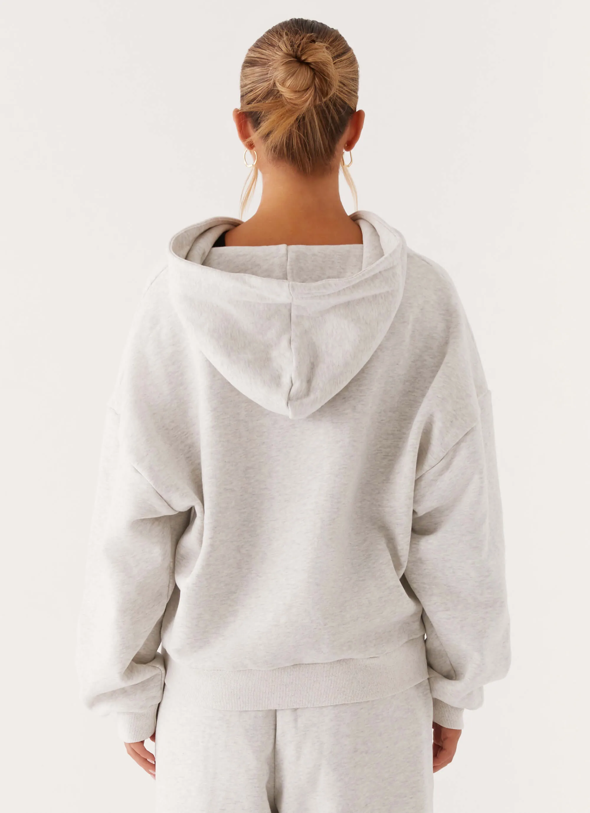 Seasonal Style Signature Double Zip Up Hoodie - Grey