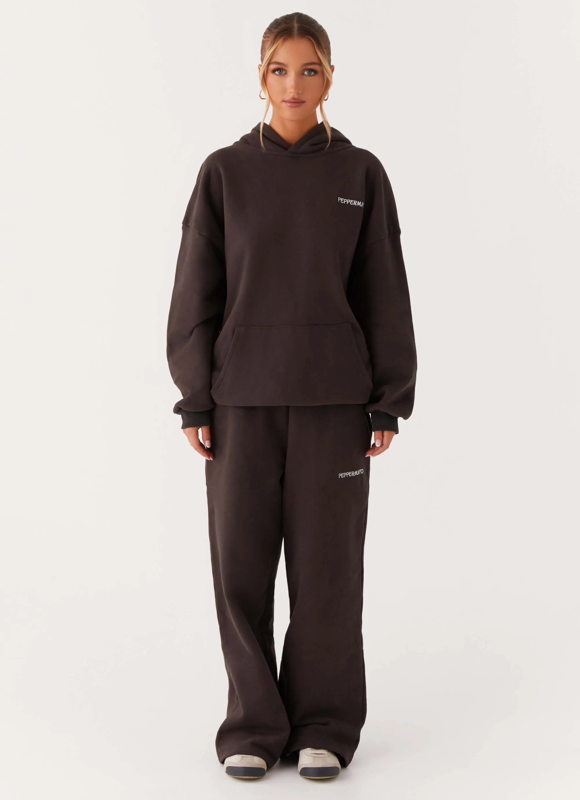 UV Protective Layer Signature Oversized Hoodie - Charcoal