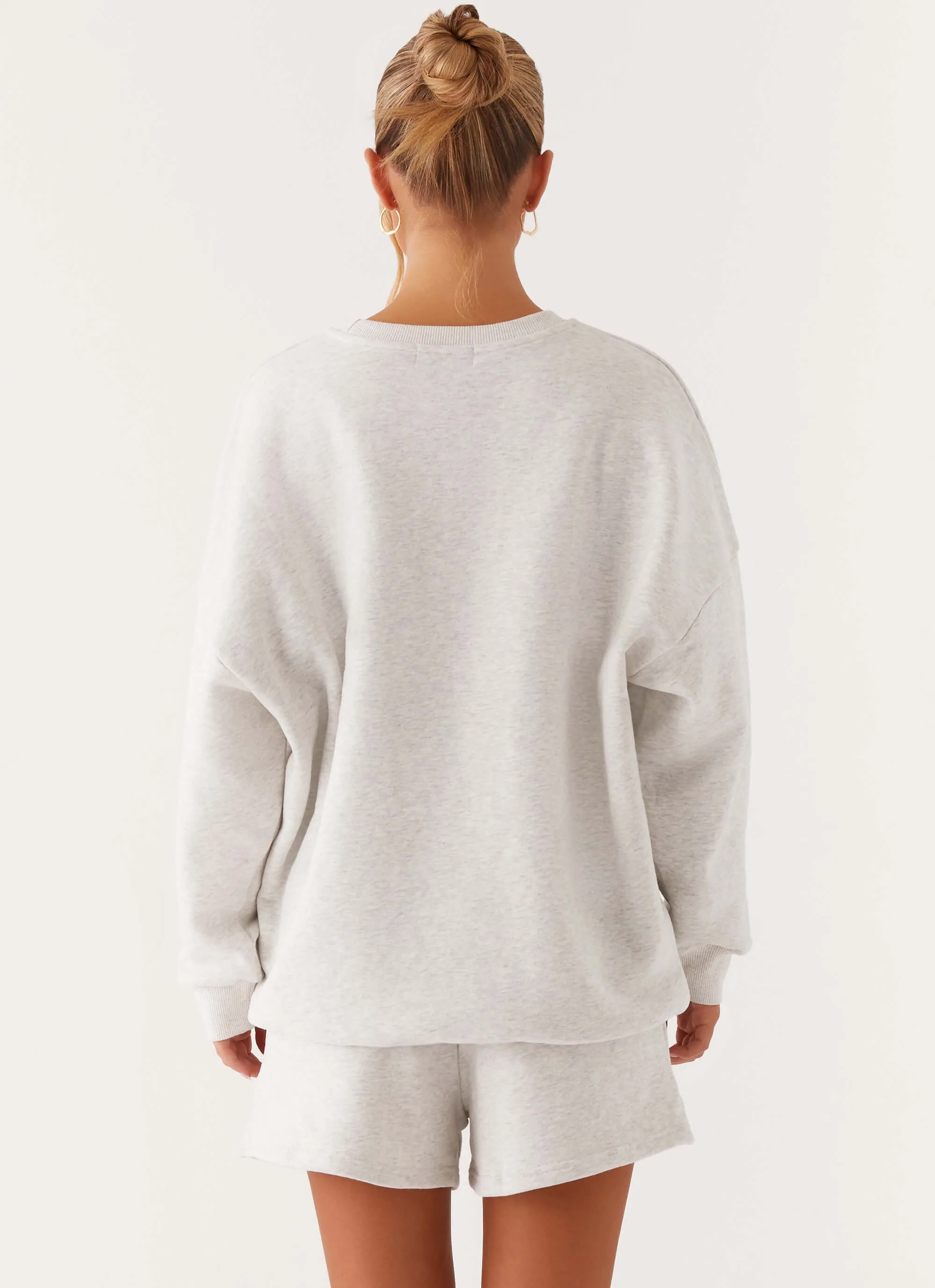 Signature Oversized Sweatshirt - Grey Anti Snag Zipper Pulls Fast Wear