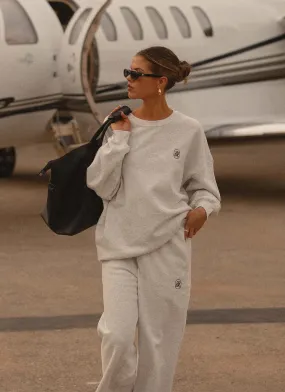 All weather Snow Adventure Signature Oversized Sweatshirt - Grey