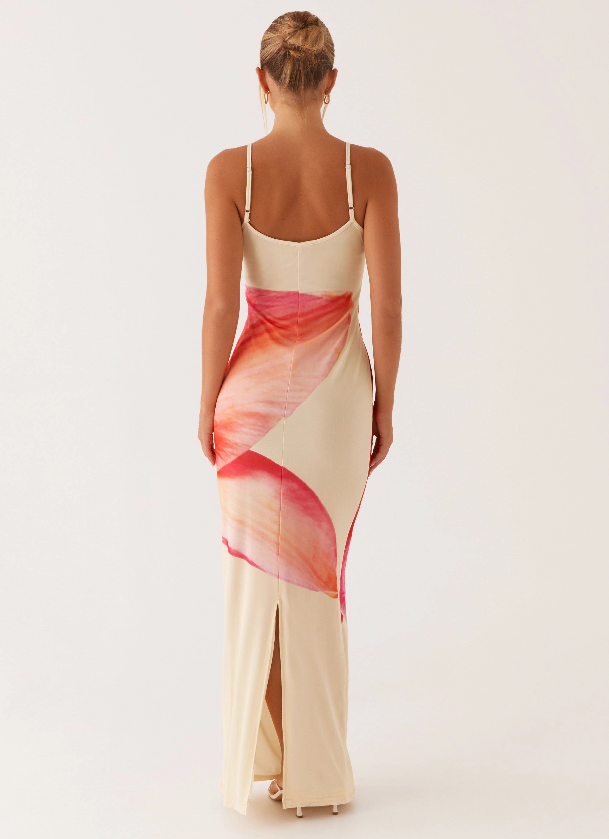 Fall Go Minimal Motion Bad News Mesh Maxi Dress - Yellow Floral